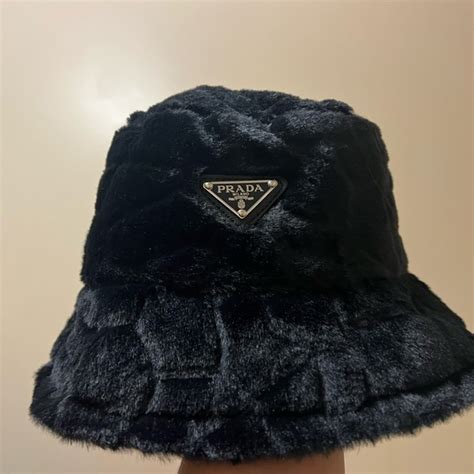 fluffy prada bucket hat|Prada bucket hat dupe.